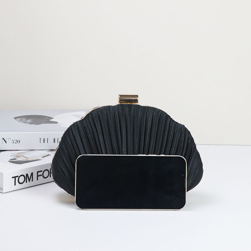 Pochette plissée Seashell pour femmes Sacs de soirée