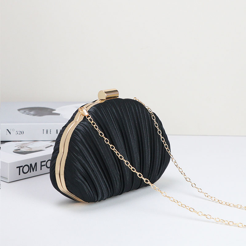 Pochette plissée Seashell pour femmes Sacs de soirée