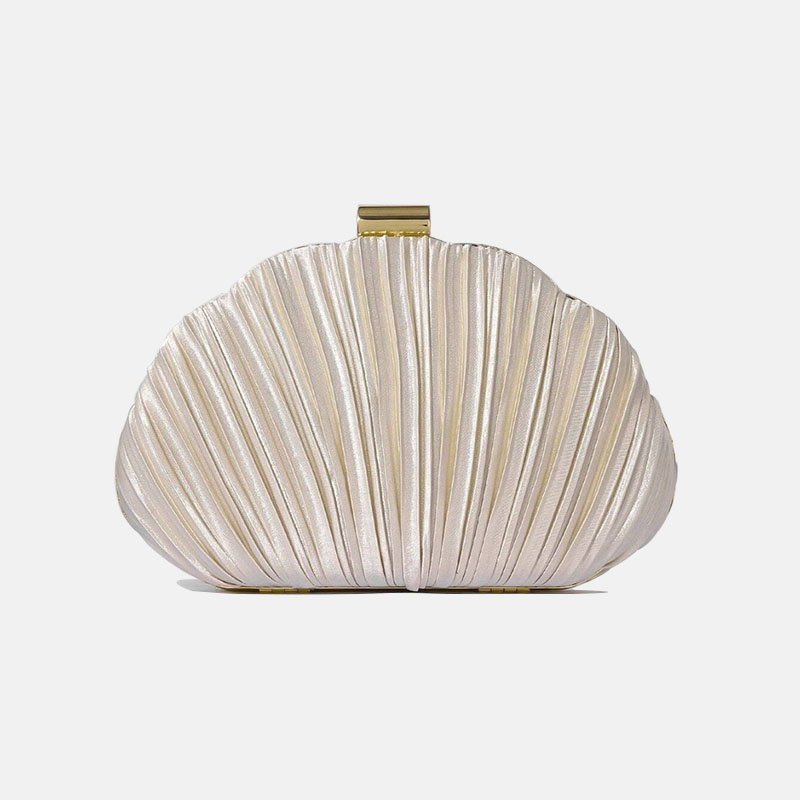 Pochette plissée Seashell pour femmes Sacs de soirée