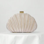 Pochette plissée Seashell pour femmes Sacs de soirée