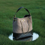 Women's Quilted Suede Split Leather Chain Crossbody Shoulder Hobo Bag in Gold Hardware