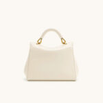 Petit sac en cuir Vegan Twist Lock Top Handle Crossbody Satchel Bag