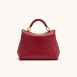 Petit sac en cuir Vegan Twist Lock Top Handle Crossbody Satchel Bag