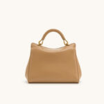 Petit sac en cuir Vegan Twist Lock Top Handle Crossbody Satchel Bag