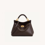Petit sac en cuir Vegan Twist Lock Top Handle Crossbody Satchel Bag
