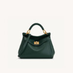 Petit sac en cuir Vegan Twist Lock Top Handle Crossbody Satchel Bag