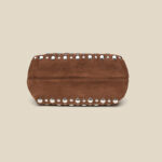 Women's Suede Dot Studded Hobo Shoulder Bag