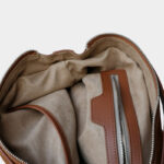 Women's Suede Leather Minimalist Zipper Closure Shoulder Crossbody Handbag