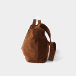 Women's Suede Leather Minimalist Zipper Closure Shoulder Crossbody Handbag