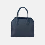 Women's Top-Grain Leather Minimalist Shoulder Tote Bag In Black