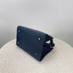 Women's Top-Grain Leather Minimalist Shoulder Tote Bag In Black