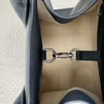 Women's Top-Grain Leather Minimalist Shoulder Tote Bag In Black
