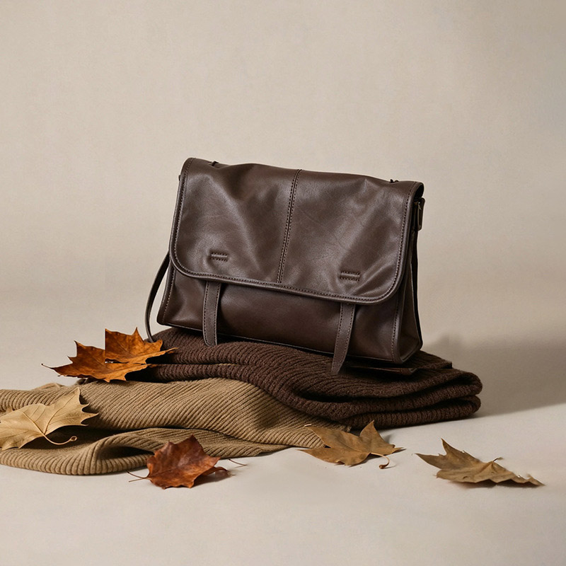 Sac à bandoulière vintage en cuir d'agneau pour femmes