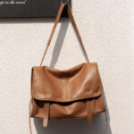 Sac à bandoulière vintage en cuir d'agneau pour femmes