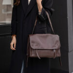 Sac à bandoulière vintage en cuir d'agneau pour femmes
