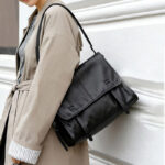 Sac à bandoulière vintage en cuir d'agneau pour femmes