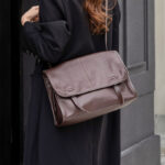 Sac à bandoulière vintage en cuir d'agneau pour femmes