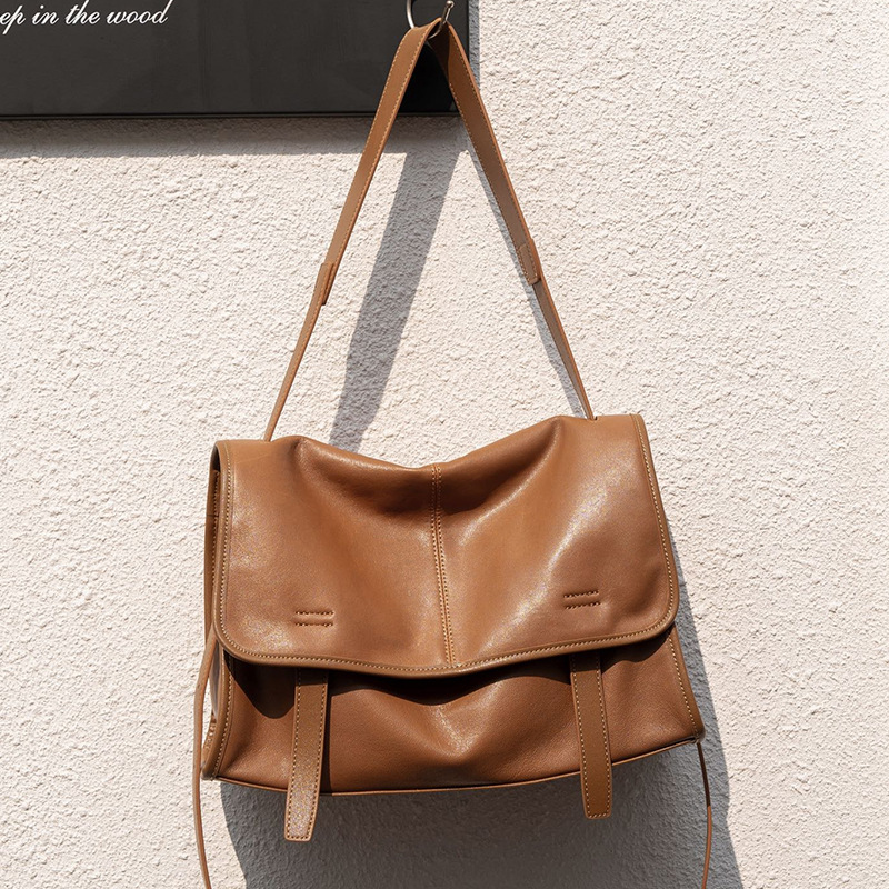 Sac à bandoulière vintage en cuir d'agneau pour femmes