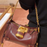 Women's Vintage Pillow Chain Shoulder Bag With Gold Lock Hardware