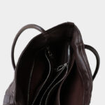 Sac à bandoulière en cuir d'agneau tressé avec fermeture magnétique pour femmes