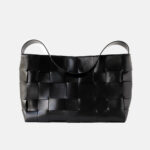 Women's Woven Top-Grain Leather Shoulder Bag