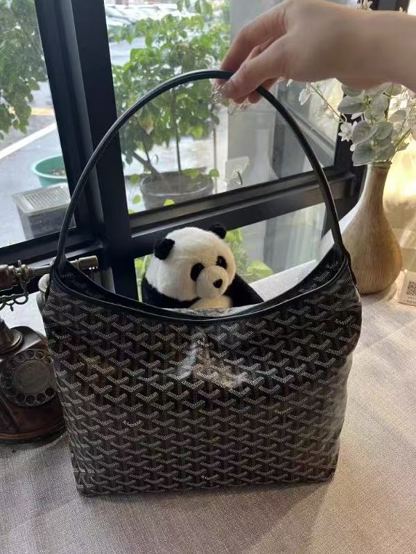 Women’s Leather PVC Printed Canvas Hobo Shoulder Bag photo review