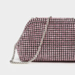 Women's All Over Rhinestone Evening Crossbody Chain Clutch Prom Bag