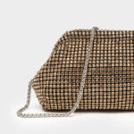 Women's All Over Rhinestone Evening Crossbody Chain Clutch Prom Bag