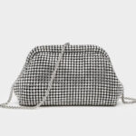Women's All Over Rhinestone Evening Crossbody Chain Clutch Prom Bag