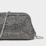 Women's All Over Rhinestone Evening Crossbody Chain Clutch Prom Bag