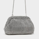 Women's All Over Rhinestone Evening Crossbody Chain Clutch Prom Bag