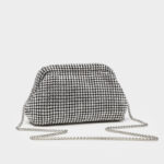 Women's All Over Rhinestone Evening Crossbody Chain Clutch Prom Bag