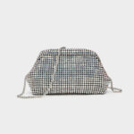 Women's All Over Rhinestone Evening Crossbody Chain Clutch Prom Bag