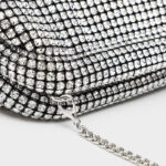 Women's All Over Rhinestone Evening Crossbody Chain Clutch Prom Bag
