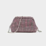 Women's All Over Rhinestone Evening Crossbody Chain Clutch Prom Bag