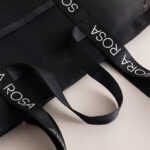 Fourre-tout en maille noir pour femmes