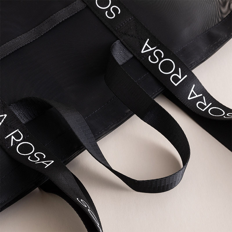 Fourre-tout en maille noir pour femmes