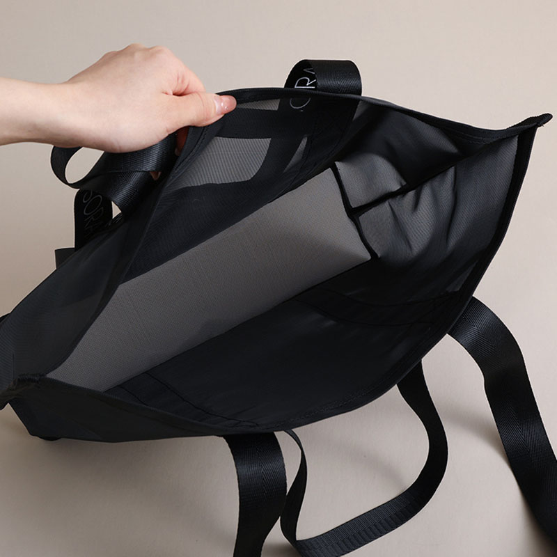 Fourre-tout en maille noir pour femmes