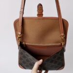Women's Black Printed Flap Buckle Shoulder Bag with Crossbody Strap