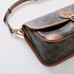 Women's Black Printed Flap Buckle Shoulder Bag with Crossbody Strap