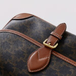 Women's Black Printed Flap Buckle Shoulder Bag with Crossbody Strap