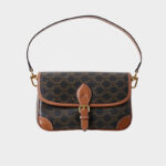 Women's Black Printed Flap Buckle Shoulder Bag with Crossbody Strap
