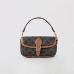 Women's Black Printed Flap Buckle Shoulder Bag with Crossbody Strap