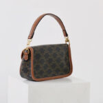 Women's Black Printed Flap Buckle Shoulder Bag with Crossbody Strap
