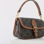 Women's Black Printed Flap Buckle Shoulder Bag with Crossbody Strap