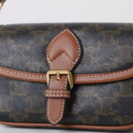 Women's Black Printed Flap Buckle Shoulder Bag with Crossbody Strap