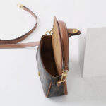 Women's Black Printed Flap Buckle Shoulder Bag with Crossbody Strap