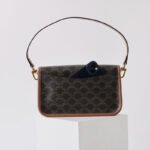 Women's Black Printed Flap Buckle Shoulder Bag with Crossbody Strap