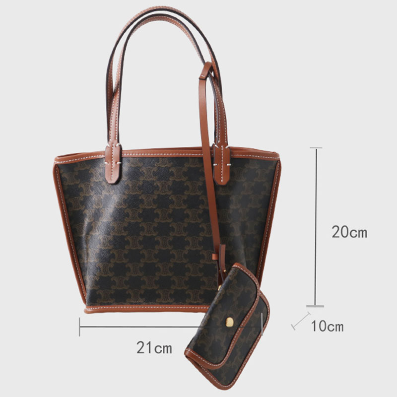 Set de pochettes mère-fille imprimé noir pour femmes Sac fourre-tout