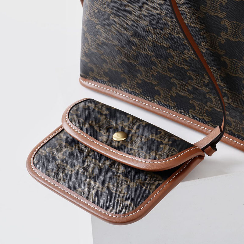 Set de pochettes mère-fille imprimé noir pour femmes Sac fourre-tout
